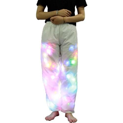2019 Led Pants Halloween Colorful Illuminate Pants Performance Dance Props for Nightclub Stage Show L XL