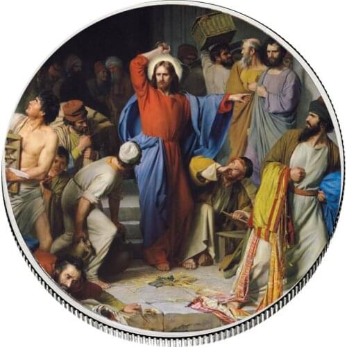 Home Decoration Accessories Festival Souvenir Gifts Colorful Metal Coin 999.9 Silver Plated Art Crafts Coins Collectibles