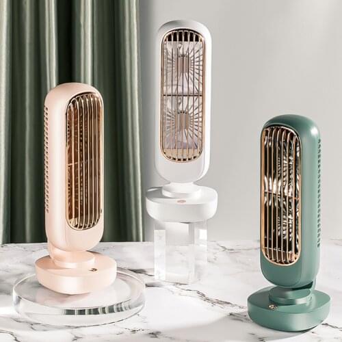 New Air Cooler Fan Desktop Silent Air conditioner Multifunctional 3 Gears Adjustable Table Fan Home Office USB Leafless Cooling