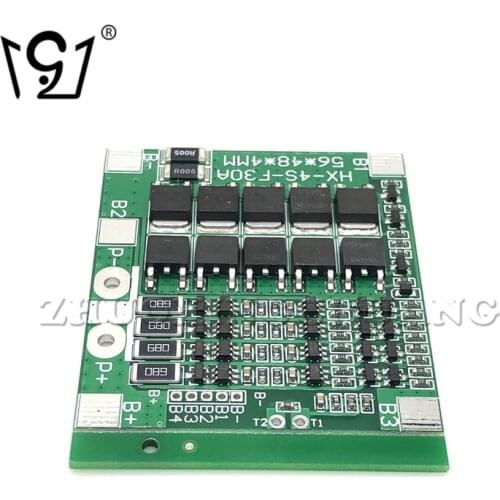 1PCS 4S 14.8V lithium battery protection plate with equalization function to prevent overcharge and overdischarge HX-4S-F30A(3.7