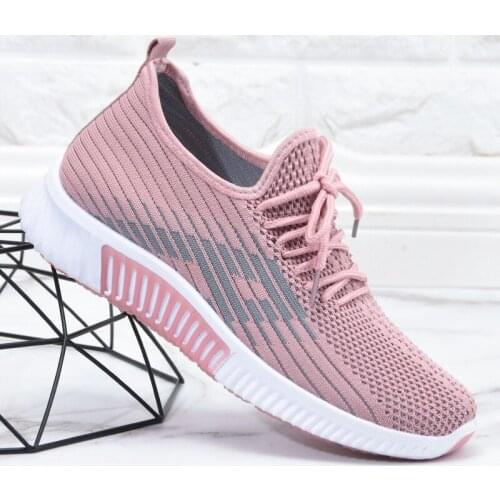 Womens shoes 2021 spring new flying woven shoes one running leisure travel shoes foreign trade sports shoes womens shoes892