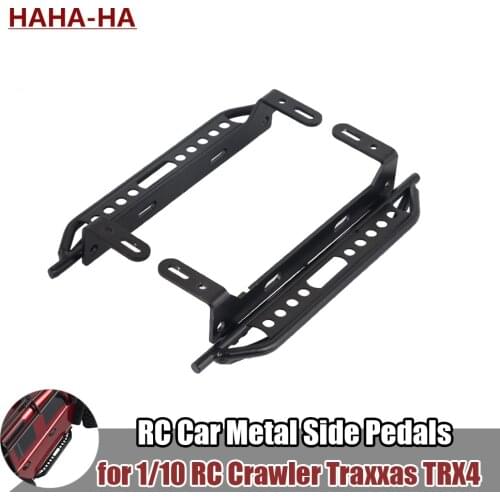 1pair Tough Armor Side Steel Sliders Metal Pedals for 1/10 RC Crawler Traxxas TRX4 Defender Bronco Upgrade Parts