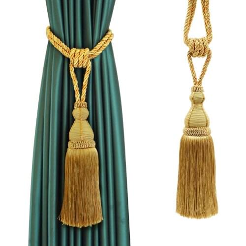 1Pc Tassel Tieback Curtain Accessories Polyester Hanging Ball Curtains Holder Buckle Rope Home Decor Tassels Fringe Curtain Tie