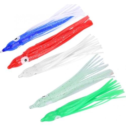 10pcs/set fishing lure rubber swimbait simulation octopus artificial bait 9cm squid skirts baits freshwater fishing accessories