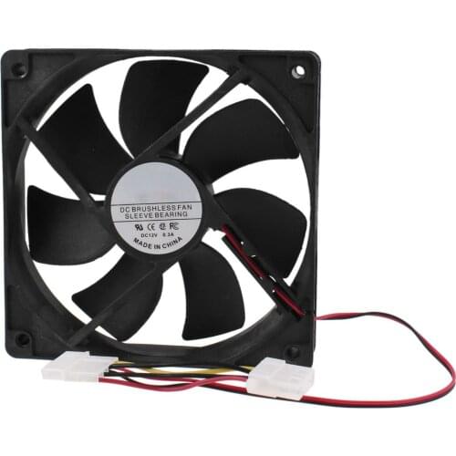 10 psc/lot PC Brushless DC Cooling Fan 4 Pin Connector 7 Blades 12V 12cm 120mm