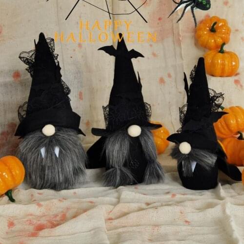 3Pcs/Set Halloween Supplies Faceless Dwarf Dolls Cute Fabric Romantic Halloween Decor Cartoon Gnome Family Toys for Gifts