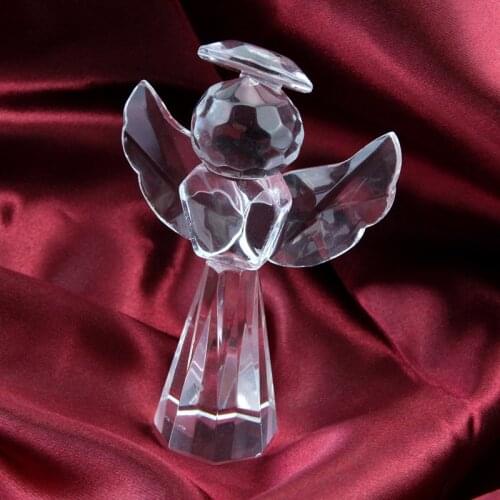 30PCS/LOT Wedding Carved Crystal Glass Angel Figurines Bomboniere Favors Souvenirs
