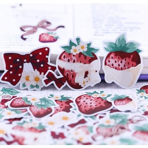 38pcs Strawberry stickers/Scrapbooking Stickers /Decorative Sticker /DIY Craft Photo Albums
