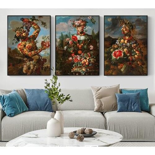 Abstract Fruits Compose Human Form Canvas Painting Abstract Posters and Prints Wall Picture For Living Room Home Decor