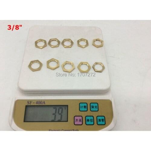 Free Shipping 10PCS 3/8" BSP Female Brass Pipe Fitting Hex Lock Nut Brand NEW,copper fitting,brass fitting