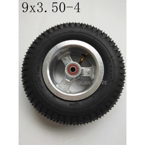 Free Shipping Good Quality Electric Scooter 9X3.50-4 Wheel Rims with Inner Tube Fits Gas Scooter Pocket Bike Electric Tricycle