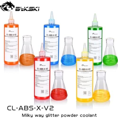 Bykski 500ml computer transparent Coolant water cooling liquid Split DIY Water-cooled liquid Flash powder fluid CL-ABS-X-V2
