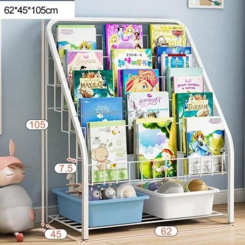 Childrens Bookshelf Toy Storage Cabinet One Home Living Room Simple Floor Multi-layer Small Baby Picture Book Rack