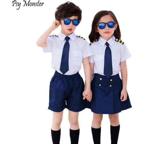 Kids Summer School Uniform Class Suit Tie T-shirt Skirt Shorts 2pcs Baby Boys Girl Choral Uniforms Children Clothing Set X3