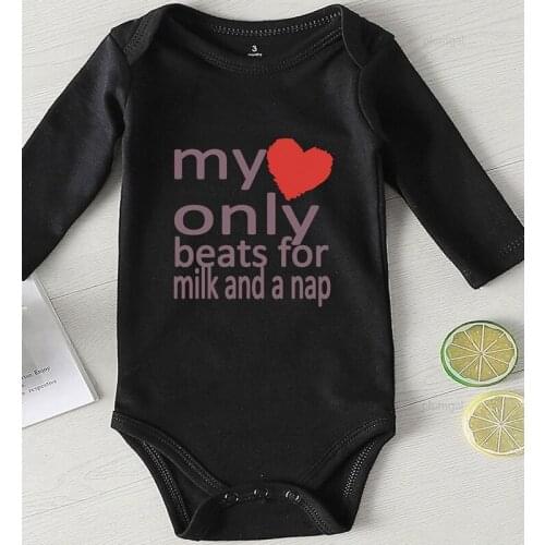 Printing Love Milk and A Nap Clothing for Babies Cotton Toddler Winter Romper Kids' Things new born Baby Boy Autumn Clothes