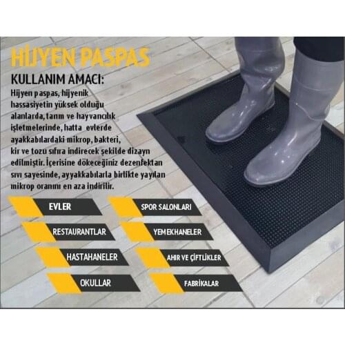 Dezenfektan Havuzlu Paspas Kapı Önü Hijyen Paspası Havuzlu