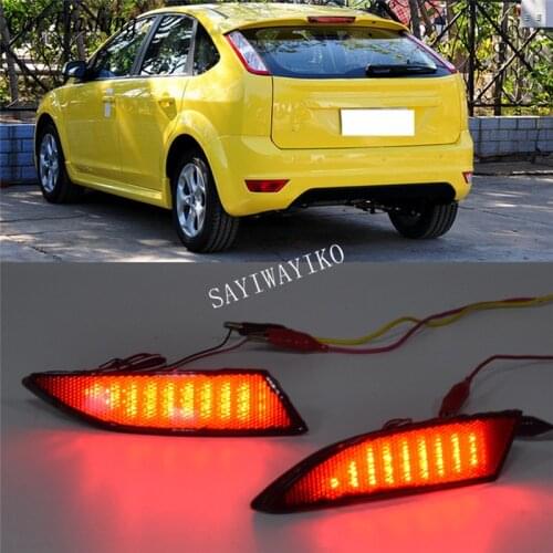 For Focus 3 Sedan Hatchback Car Styling Brake LED Rear Bumper Reflector Light Warning Lamp 2012-2014 Auto Parts 1 pair