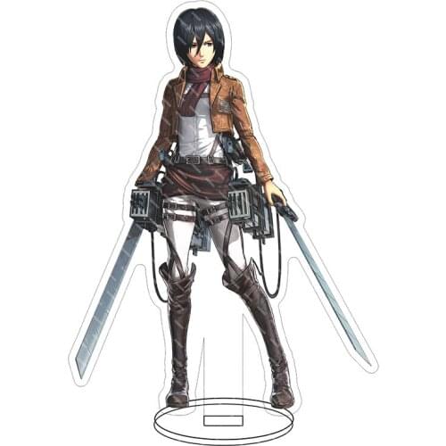 Hot Attack on Titan Anime Figure Acrylic Stand Model Toy Levi Ackerman Action Figures Decoration Anime Lovers Fashion Gifts