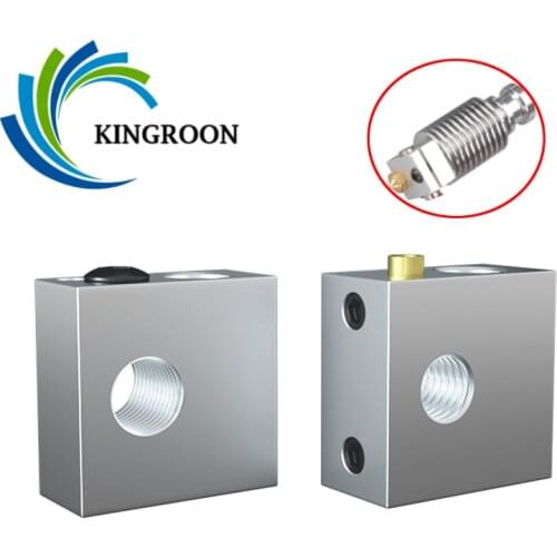 KINGROON E3D V5 V6 MK7 MK8 CR10S Heat Block For Ender 3 Extruder Prusa Reprap J-head Hotend Aluminum 3D Printer Heated Block