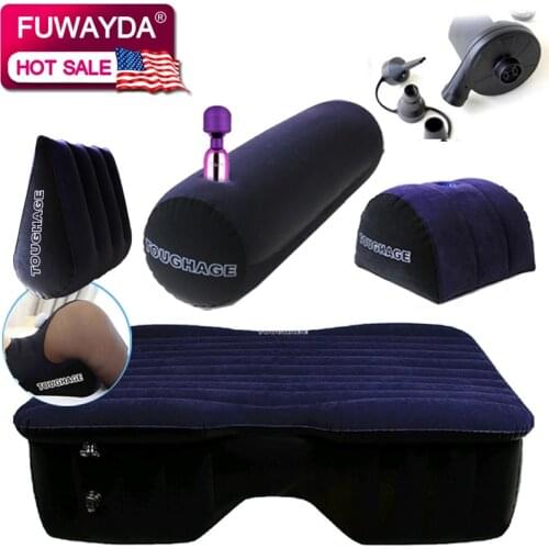 Free shipping!!!12V Pump+Inflatable Mattress Car Back Seat Cover Air Mattress Travel Bed Portable Holiday Inflatable Camping Pad