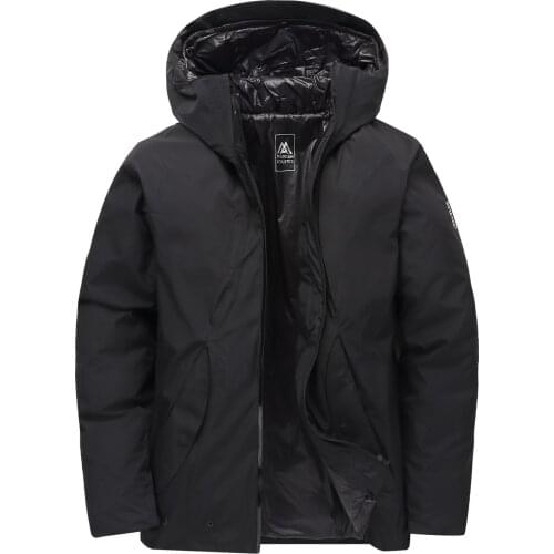 2022 New Mens Winter Jacket 90% White Duck Down Coat Couple Outdoor Warm Waterproof Hood Zipper Coat Shiny Down Parka Outwear