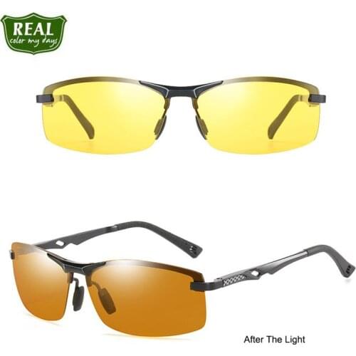 Manufacturer wholesale male metal sunglasses vintage polarized glasses sunglasses discoloration driving glasses 63210