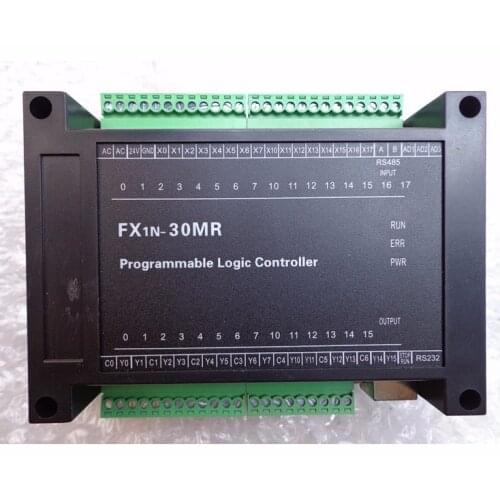 PLC programmable logic controller FX1N30MR MT220V power supply direct download text touch PLC