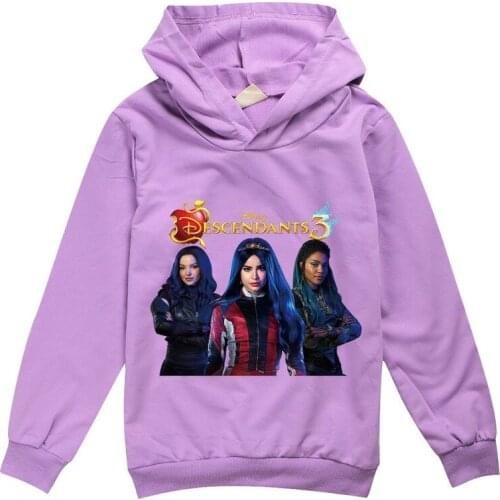 Descendants Hoodies Girls Long Sleeve Pullover Autumn Spring Cute Sweatshirt And Hoody Girls Hooded Love Printed Casual