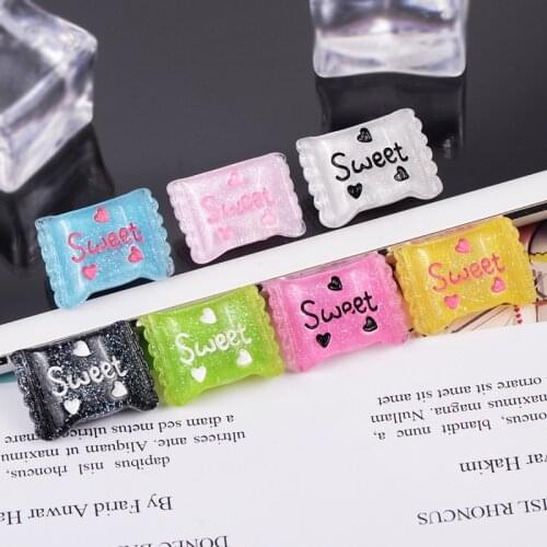10pcs Slime Charms Candy Sugar Sweet Resin Plasticine Slime Accessories Beads Making Supplies For DIY Scrapbooking Crafts