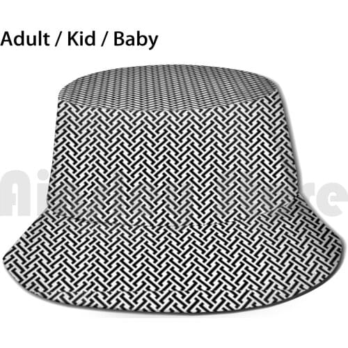 Stitches Sun Hat 2262 Bucket Hat Stitches Black White Knit