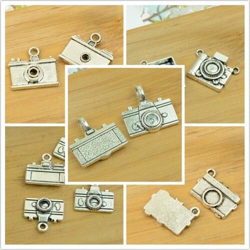 Antique silvers camera/photo/lens shape alloy vintage charm pendant fit for jewelry making wholesale DIY bracelet necklace chain