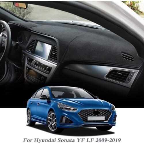 Car Styling Dashboard Avoid Light Pad Instrument Platform Cover Mats Rose For Hyundai Sonata YF LF 2009-2019 LHD&RHD Anti-dust