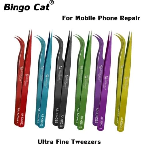 MECHANIC Sharp Point Ultra Fine Tweezers High Tenacity Durable Tweezers For Mobile Phone PCB BGA Motherboard Repair Forceps Tool