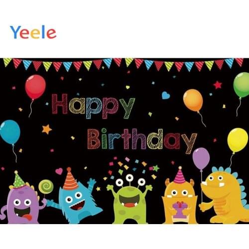 Monster Balloon Newborn Baby Shower Boy Birthday Party Custom Backdrop Vinyl Photography Background For Photo Studio Photophone