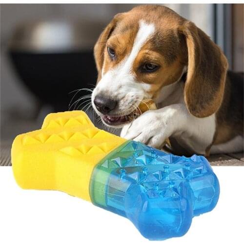 Pet Chew Toy Frozen Bone Shape Cooling Toys Filled With Water Teething Resistant Pet Dog Teeth Training Bite Resistant Dog Ball