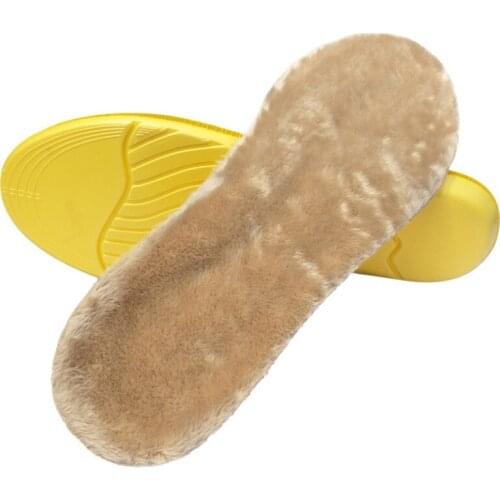 Winter Wool Felt Keep Warm Insoles For Men Women Memory Foam Sweat Breathable Shock Absorption Sports Shoe Insole Pad Inserts