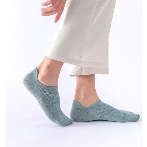 10 pairs Plus size Mens sock slippers cotton Non-slip Silicone Invisible No show Boat Socks Summer autumn Fashion Male EU39-45