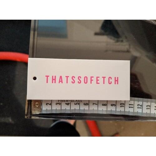 1000pcs , 4 * 10 cm Custom 800gsm Coated paper price tags print clothing swing tag