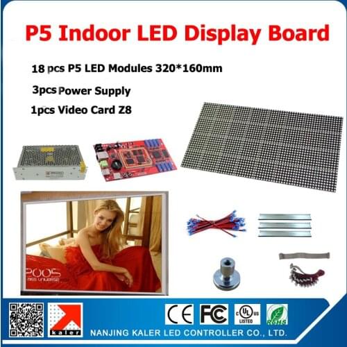 18pcs Indoor LED display modules P5 960*960mm indoor full color LED screen sign + 3pcs power supply +1pcs video card