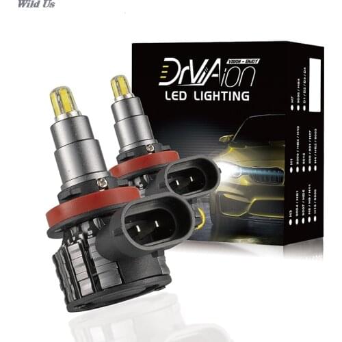 2Pcs 48 Chips 4 Sides H8/9/11 LED Lamp Car Headlight Bulbs 360 Degree 6000K