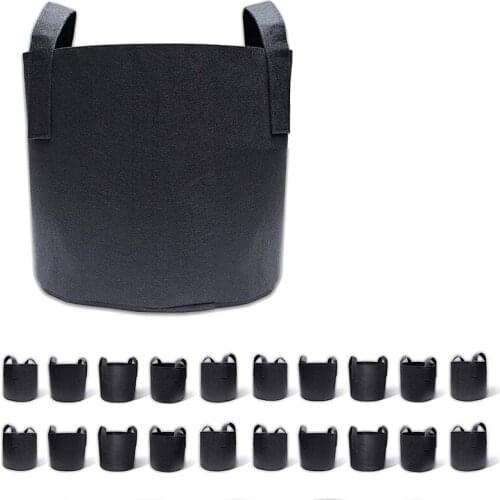 20-Pack 2 Gallon Grow Bags, Fabric Pots Container Aeration Fabric Pots with Handles, Pot for Plants