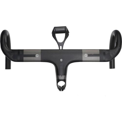 2017 TOSEEK Carbon Fiber Road Bicycle Integrated Carbon Handlebar with 28.6mm stem diameter Carbon Road Handlebar Bike Parts