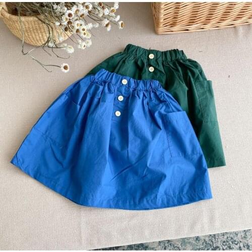 2021 new style girls skirt summer fashion cotton linen girls skirt girls clothes