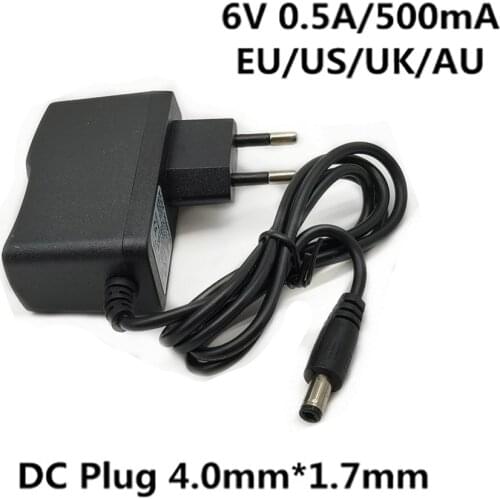 1pcs 6V 0.5A 500MA 4W AC DC Power Supply Adapter Charger For C10 M4-I M2 M3 M5-I M7 M10 M6 M6W Blood Pressure Monitor