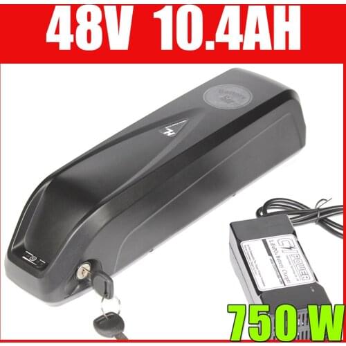 Electric bike battery 48v 10.4ah lithium Samsung Hailong bottle 48V 750W bafang battery pack with free charger tax duty