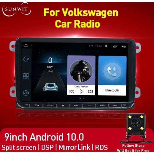 9Inch Car Radio 2Din Android For Volkswagen Car Stereo Multimedia Player GPS Navigation Car Intelligent System WIFI Bluetooth