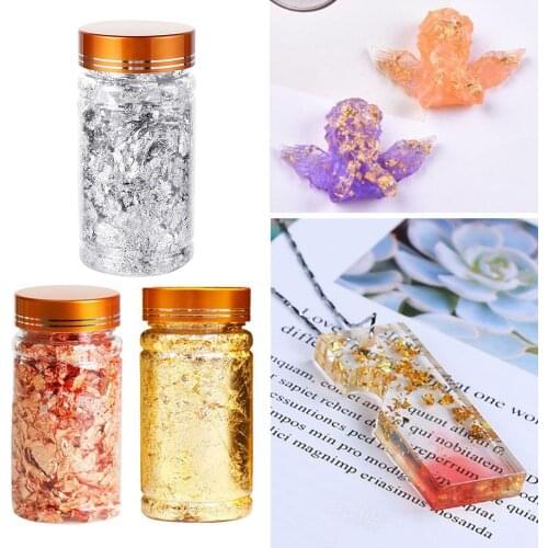 Shiny Sequins Art Decoration Gilding Decor Filling Materials Gold Leaf Flake Gold Foil Resin Mold Fillings