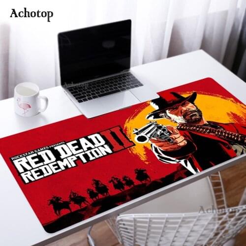 Red Dead Redemption 2 90x40CM Large Gaming Keyboard Mouse Pad Computer Gamer Tablet Desk Mat Mousepad XXL Office Play Mice Mats