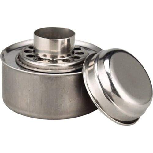 1 Set Fuel Holder Stainless Steel Fuel Box Alcohol Burner Alcohol Stove Wick Stove Wick Fuel Canister For Single Stove