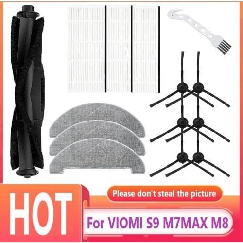 For VIOMI S9 Proscenic M7MAX M8 Side Brush Filter Screen Roller Brush Mop Parts Robot Vacuum Cleaner Replaceable Accessroies
